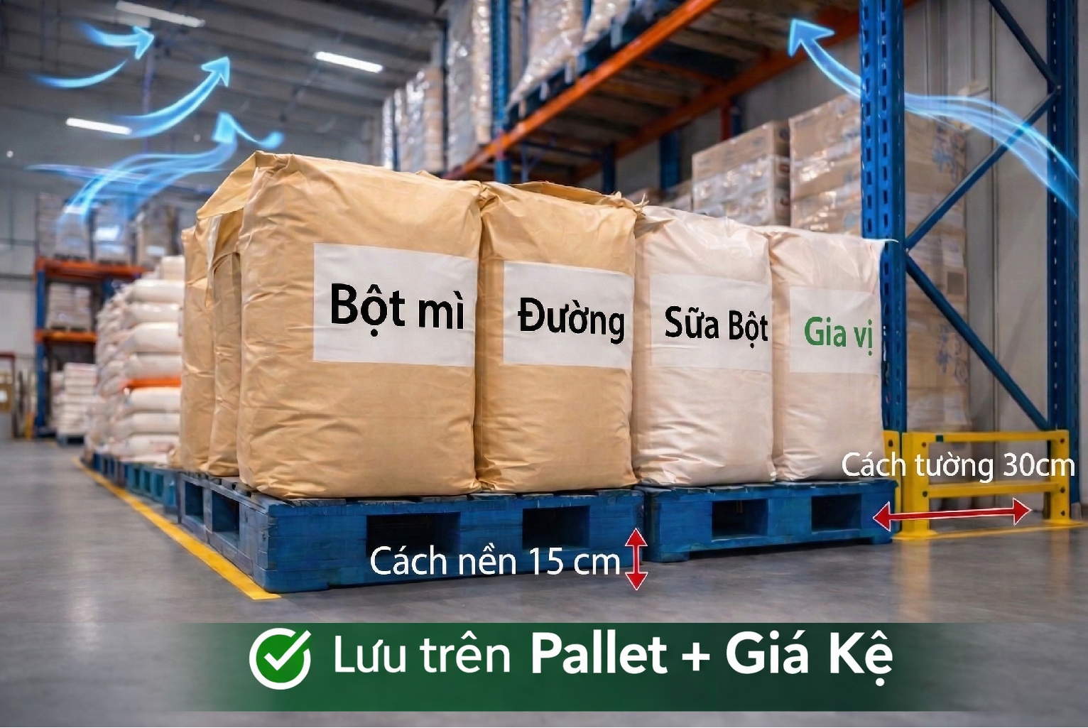 Cho thuê kho nguyên liệu thực phẩm