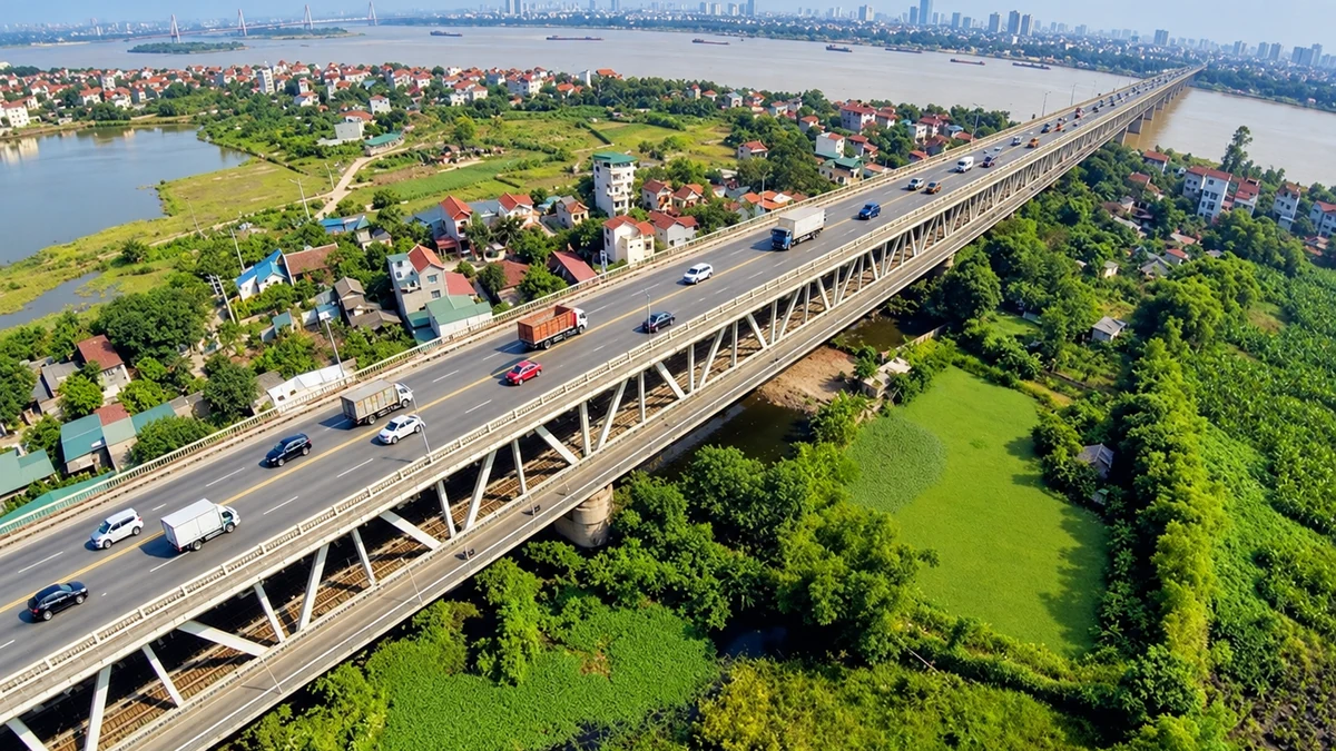 Phân luồng cầu Thăng Long từ 15/9 đến 10/11: xe tải đi đường nào?